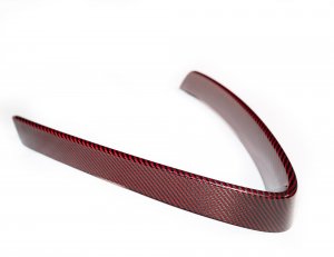 Alfa Romeo Stelvio Front V Shield Grill Frame - Carbon Fiber - Red Carbon - Feroce Carbon